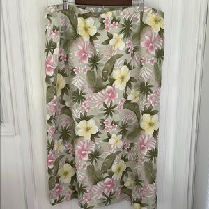 Pendleton‎ Women’s Silk Blend Hibiscus Floral Maxi Skirt Side Zipper Size 22W